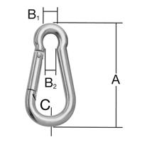 Hasičský hák 50x5 až 5 mm, 8 ks