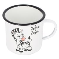 Hrnček EMALIA 540 ml biely ZEBRA