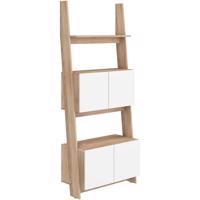 Regál Rack 80-2D sonoma/Biely lesk