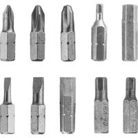 Skrutkovacie bity, SL: 3/5/7, PH: 1/2/3, H: 3/4/5/6 x 25 mm, sada 10 ks, Drel