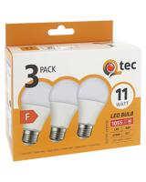 Žiarovka LED QTEC 11W A60 E27 2700K 3PACK